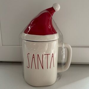 Rae Dunn Santa Mug with Hat Cover